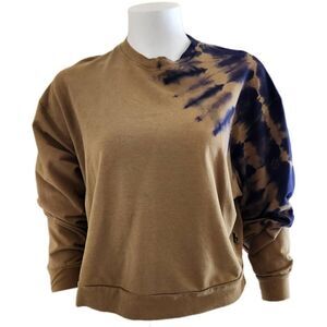 Joy lab women's XS army green black tie dye pullover sweatshirt comfy